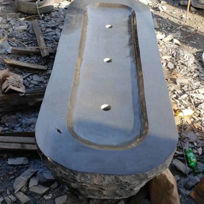 石文化創意洗手池 真石整石挖盆