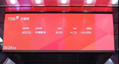 快訊丨國內人造石英石第一股 “中旗新材”今日上市！