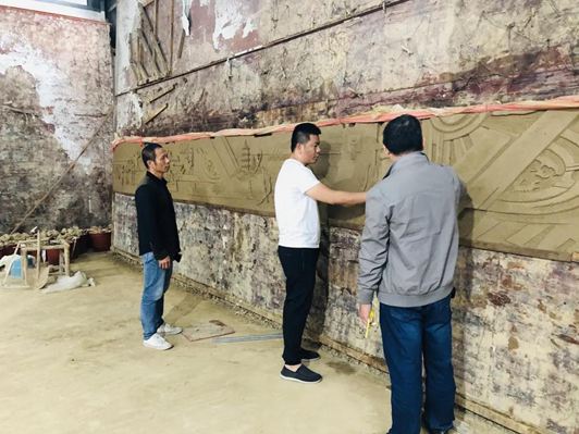 太驚艷！晉江市中運(yùn)主場(chǎng)館這座大型石雕亮相啦！