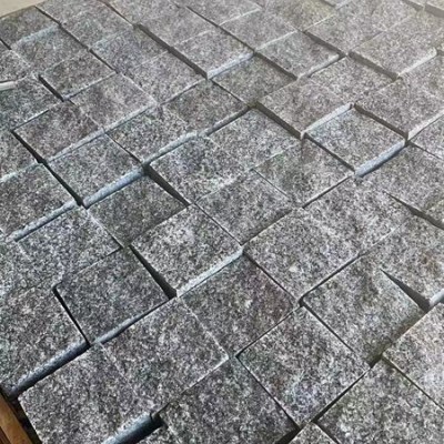 黑色馬蹄石 廣西花崗巖鐘山青654芝麻黑小方塊