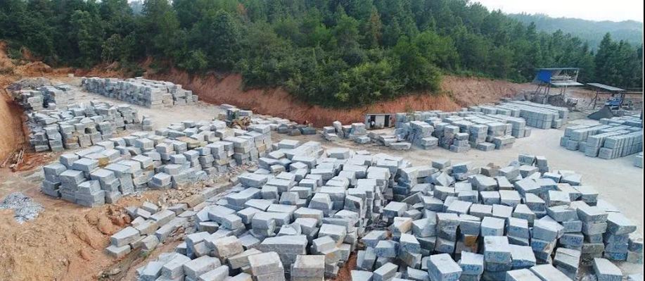 江西芝麻黑石材產區宜春市奉新縣清潭黑花崗巖654礦山石材欣賞！