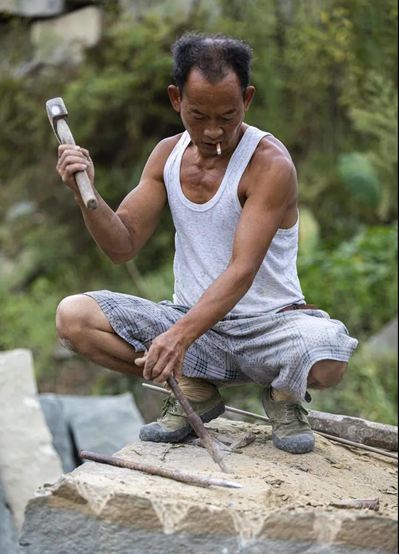 四川隆昌青石產區青石礦山產品和青石案例欣賞