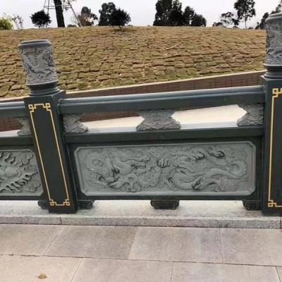 萬源青石欄桿鑲金邊 四川河道欄桿護欄應用
