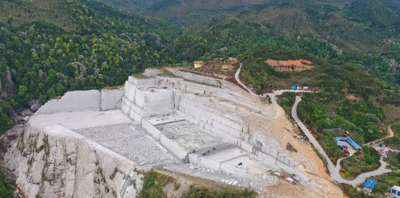 福建省三明市建寧縣均口鎮石材產區藍寶石（珍珠蘭）石材及礦山欣賞！