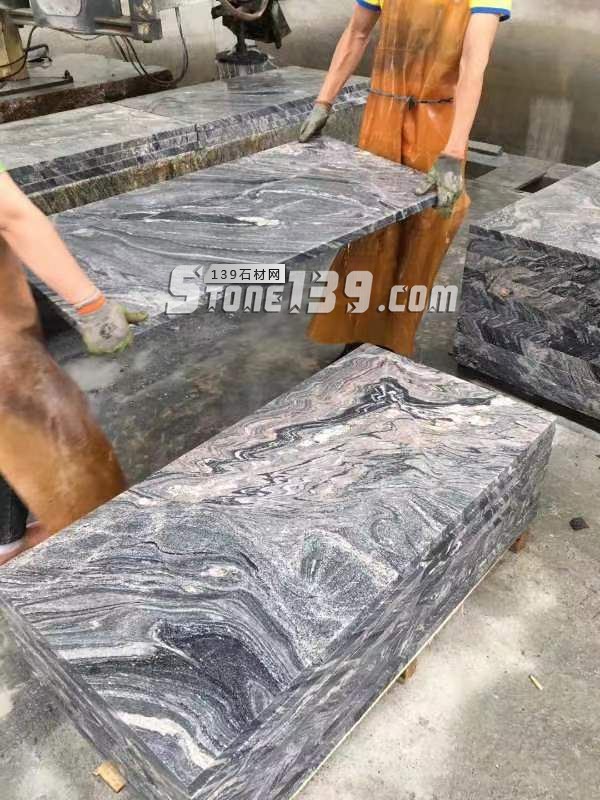 【羅田縣華宇石材】經營湖北浪淘沙、芝麻灰、芝麻白花崗巖系列產品