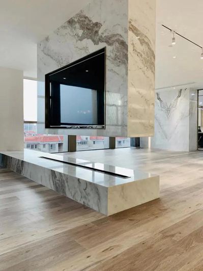 “懸空”石材背景墻怎么設(shè)計(jì)？怎么安裝？