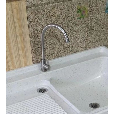 2022款藍白點石英石洗衣池