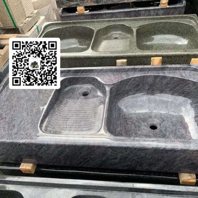 大平臺大盆雙盆洗衣池批發 天然石材洗衣池 耐久美觀