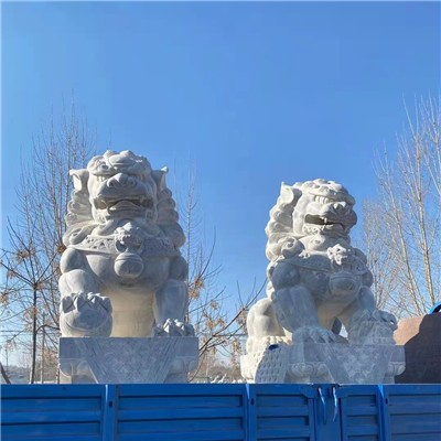 石雕石獅，麒麟，香簍產地，石雕小擺件生產廠家