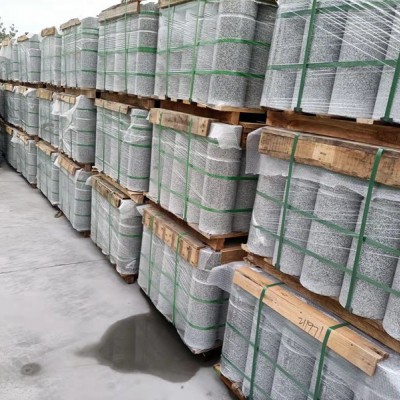 花崗巖擋車柱 芝麻白車止石現貨批發