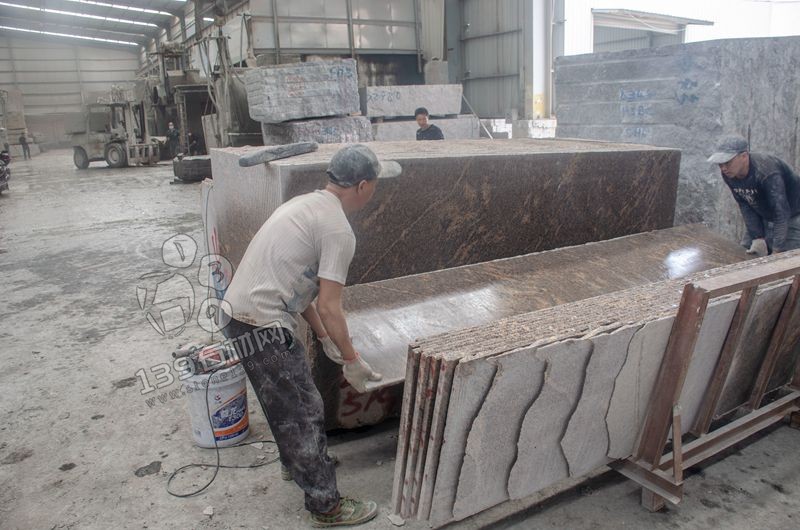 新盛泰石業主營印度進口花崗巖印度藍、金茂藍、蘭珍珠、英國棕、安哥拉黑、巴西進口花崗巖淺紫點、加州金麻