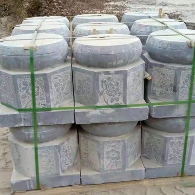 青石柱礎石產地，青石柱墩，青石柱頂石雕刻，青石柱基石廠家