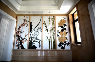 環球石材別墅大理石拼花案例