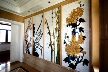 環球石材別墅大理石拼花案例