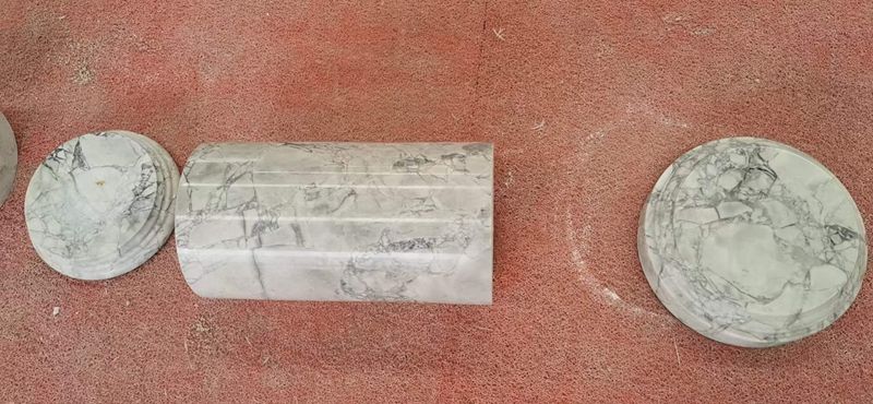 巴西魚肚灰石英石羅馬柱