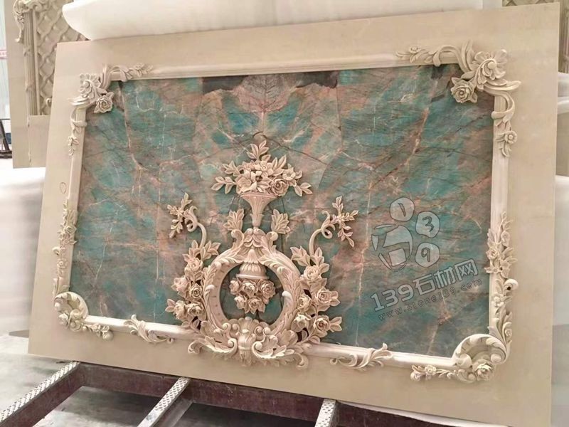 奢石畫內(nèi)裝墻面歐式風(fēng)格欣賞（藍(lán)與綠） 