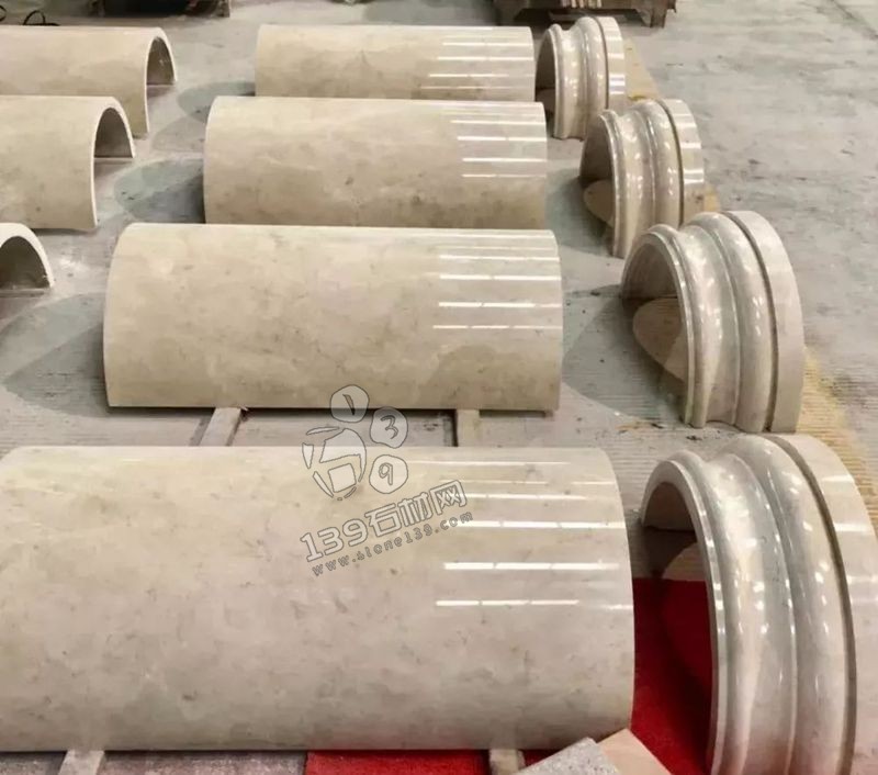 奧特曼米黃大理石羅馬背景墻排版過程賞析！