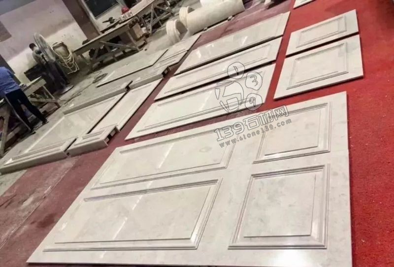 奧特曼米黃大理石羅馬背景墻排版過程賞析！