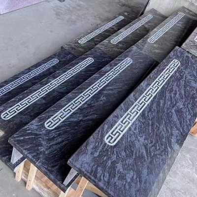 海藍寶樓梯帶圖案