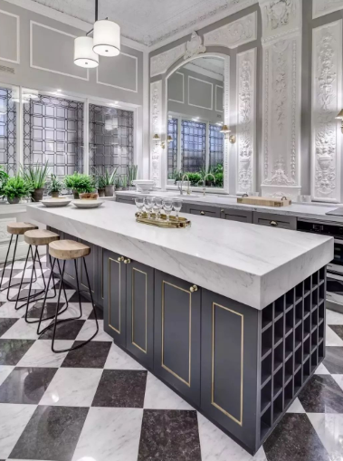 各種風格的廚房大理石設計應用案例 廚房大理石裝飾應用