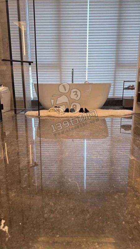  大平層精裝大理石地面鑫爵灰應用案例