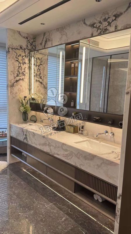  大平層精裝大理石地面鑫爵灰應用案例