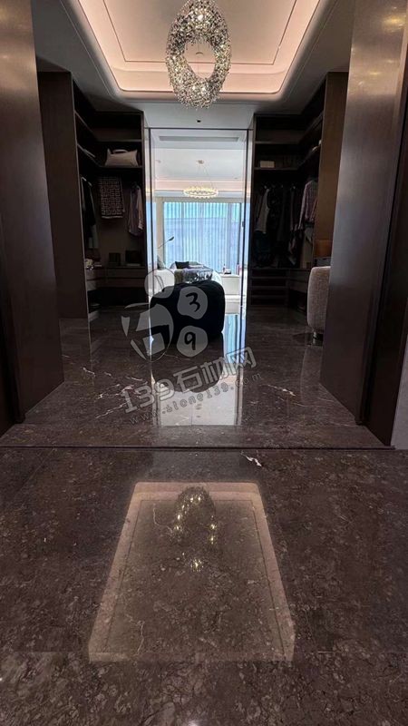  大平層精裝大理石地面鑫爵灰應用案例