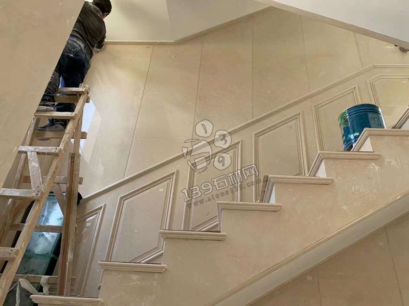  伊朗進口老礦莎安娜大理石別墅內部裝修應用欣賞